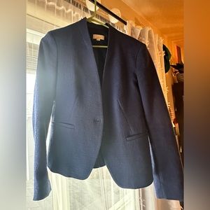 Blue textured Ann Tylor loft blazer